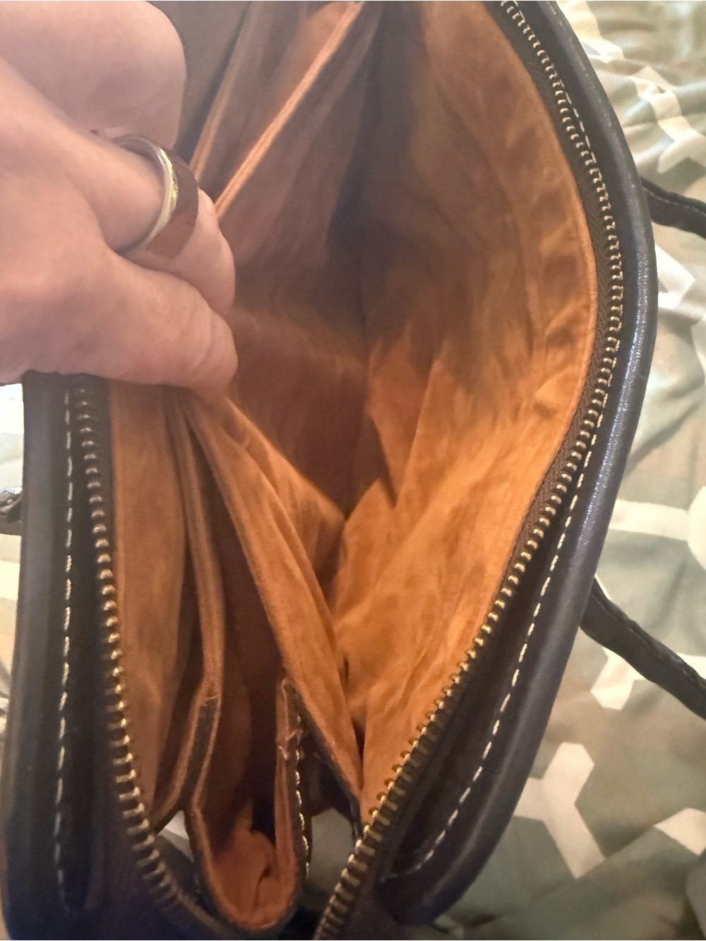 Blue and brown Patricia Nash tote shoulder bag - Picture 4 of 7